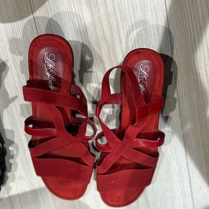 Beautiful Life stride red sandals size 10!